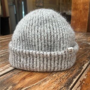 Cozy Gray Knit All Natural Beanie